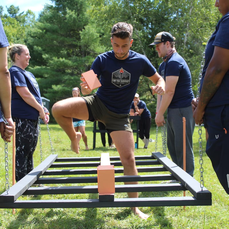Players competing during a game at The Reality Retreat